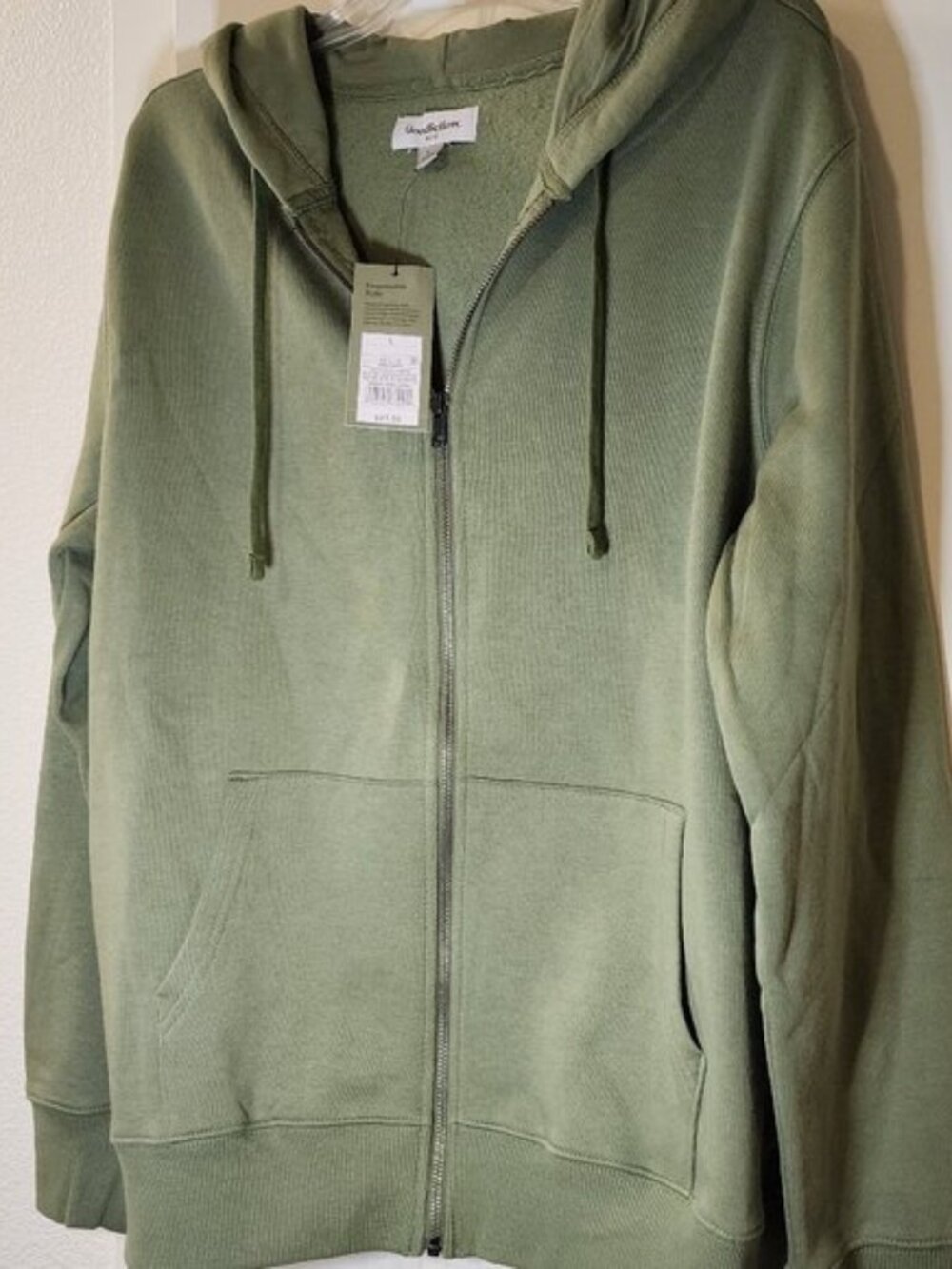 *NWT* Men's Olive Green Large Goodfellow Zipper Hoodie - Picture 15 of 16